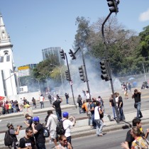 Rio: Protest im Tränengas